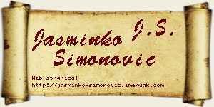 Jasminko Simonović vizit kartica